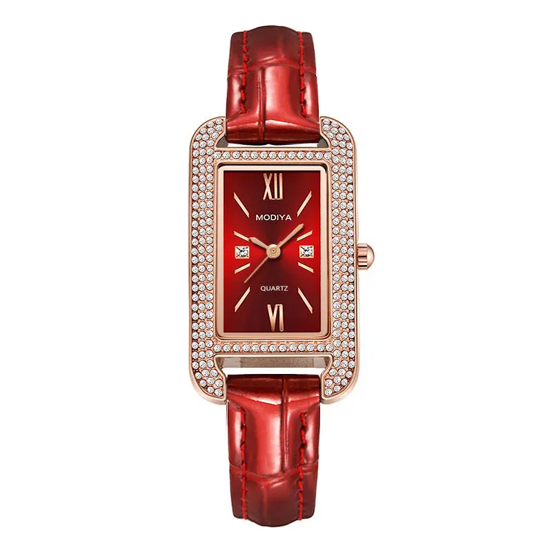 Deco Diamond-Cut Rectangle Watch