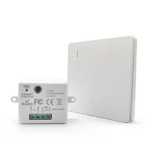 Wireless Light Switch RF Transmitter, Safety Switch Receiver Controller 10a, Easy to Install, Suitable for Garage Doors, Electric Curtains, Lighting