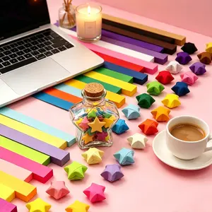 2700 Sheets Double-Sided Origami Paper Assortment, Star Paper Strips for DIY Hand Art & Craft Projects, Perfect for Creative Activities, Origami Flowers