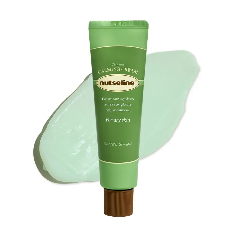 nutseline Cica Nut Calming Cream Cooling Moisturizer Redness Relief Sensitive Skin Soothing Hydration Barrier Care Korean Skincare Face Cream 60ml