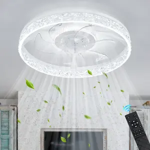 Ceiling Fan with Lights Phone APP/Remote Control, Flush Mount Ceiling Fan with 6 Speeds & 3 Color Temperature 3000-6000K Dimmable RGB Light for Living Room Bedroom