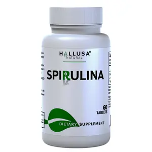 Spirulina 1000 mg - Supplement for 60 Tablets - 30 Days - HALLUSA NATURAL