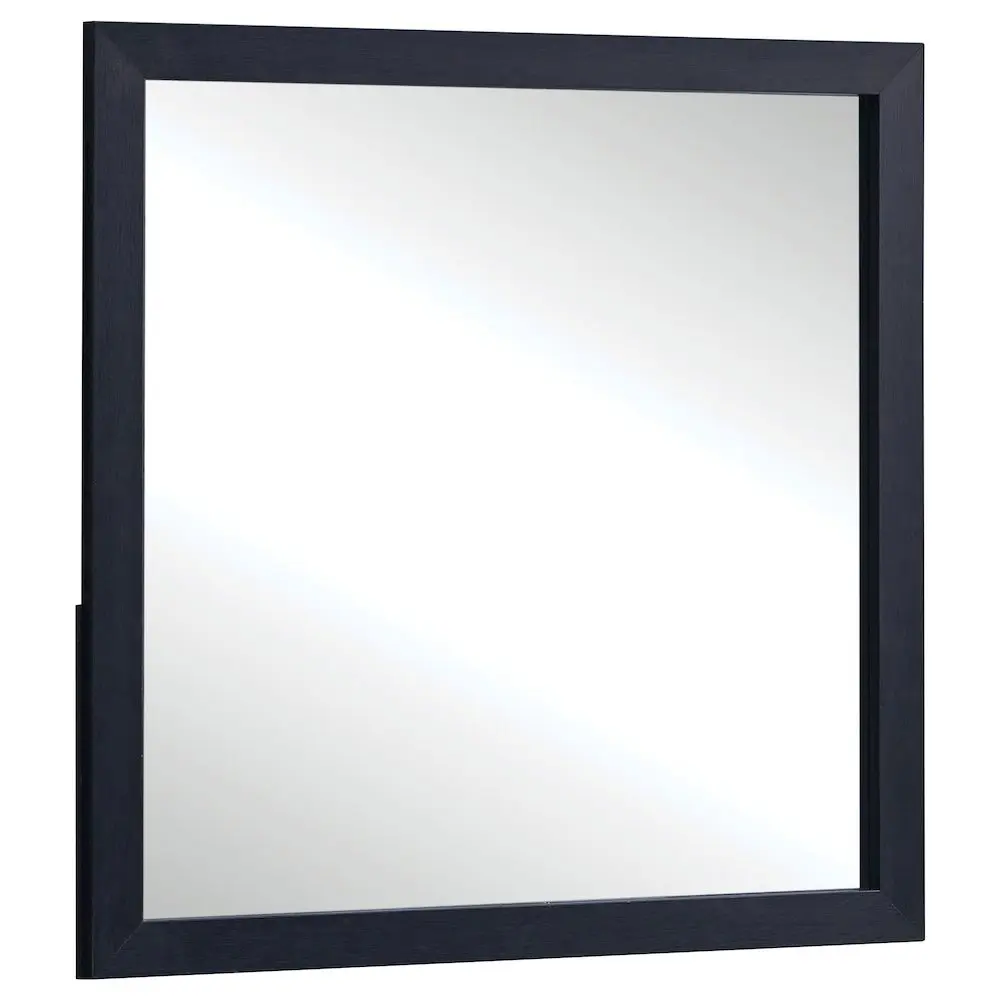 Marceline Black Rectangle Dresser Mirror - Glass Surface, Durable MDF Frame, Modern Non-Beveled Design, Enlarging Effect, Radiates Elegance, Minimalist Home Decor for Bedroom Vanity Setup