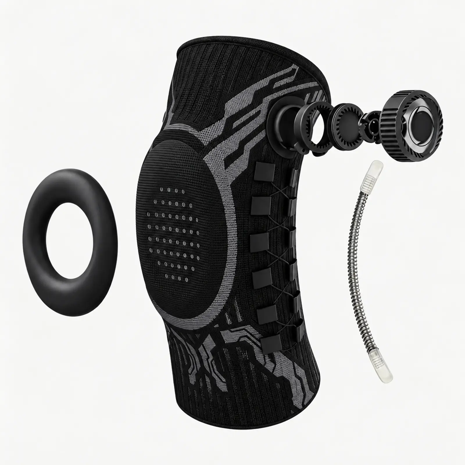 Unisex Athletic Knee Brace - Dial-Adjust Adjustable Compression, Multi-Size Breathable Fabric Knee Support Sleeve for Sports, Running & Daily Activities