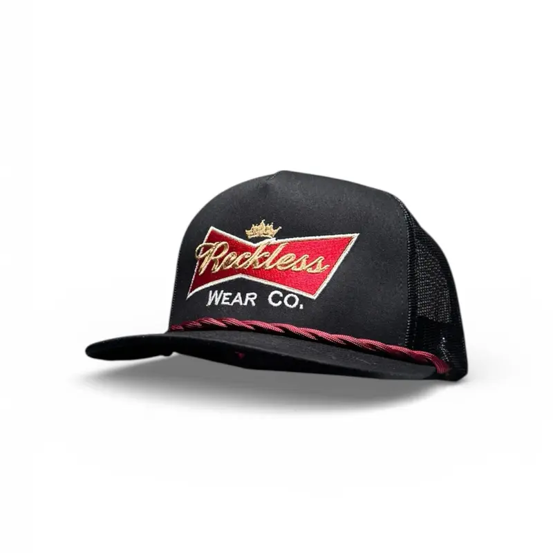 Custom Embroidered Graphic Hat - Adjustable, Stylish Twisted Rim Bow Tie Design, Embroidery Adjustable Hat for Casual Wear, Custom Embroidered Hat
