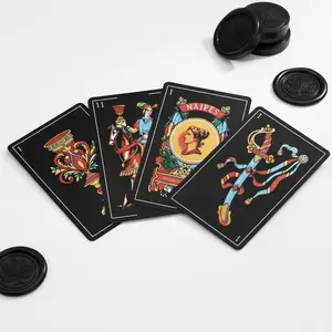 Spanish Playing Cards Baraja Española Waterproof Plastic Cards for Brisca and Scopa Puerto Rico Mexican Style 2 Pack