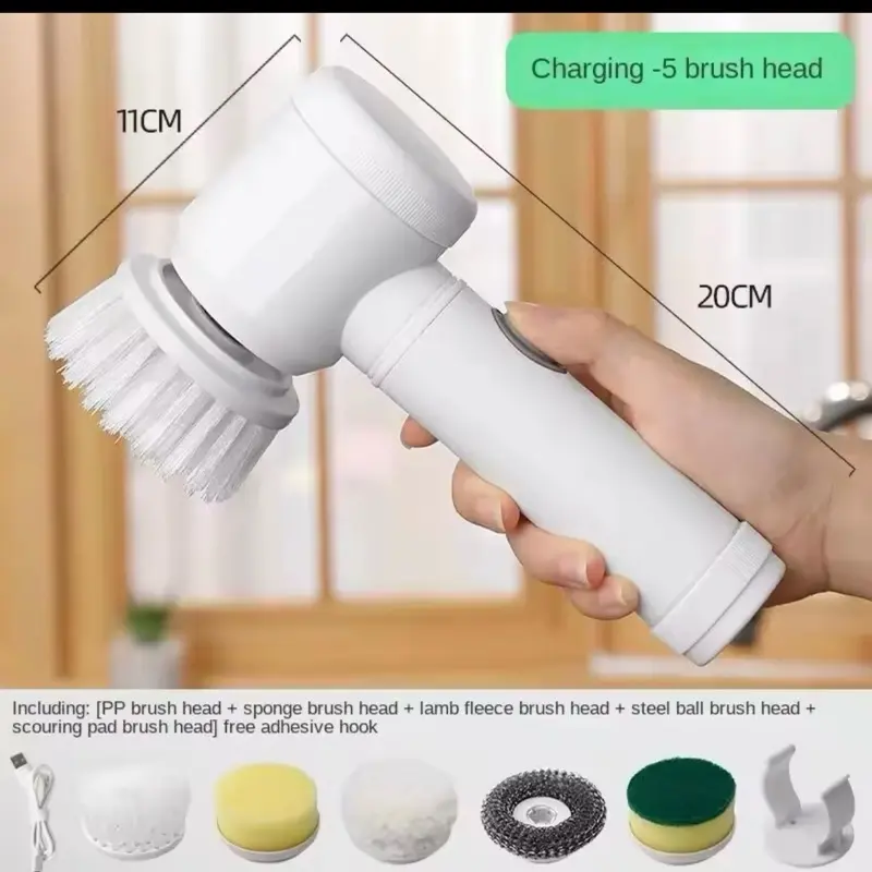 Multi-functional Electric Cleaning Brush for Kitchen and Bathroom - Wireless Handheld Power Scrubber for Dishes, Pots, and Pans