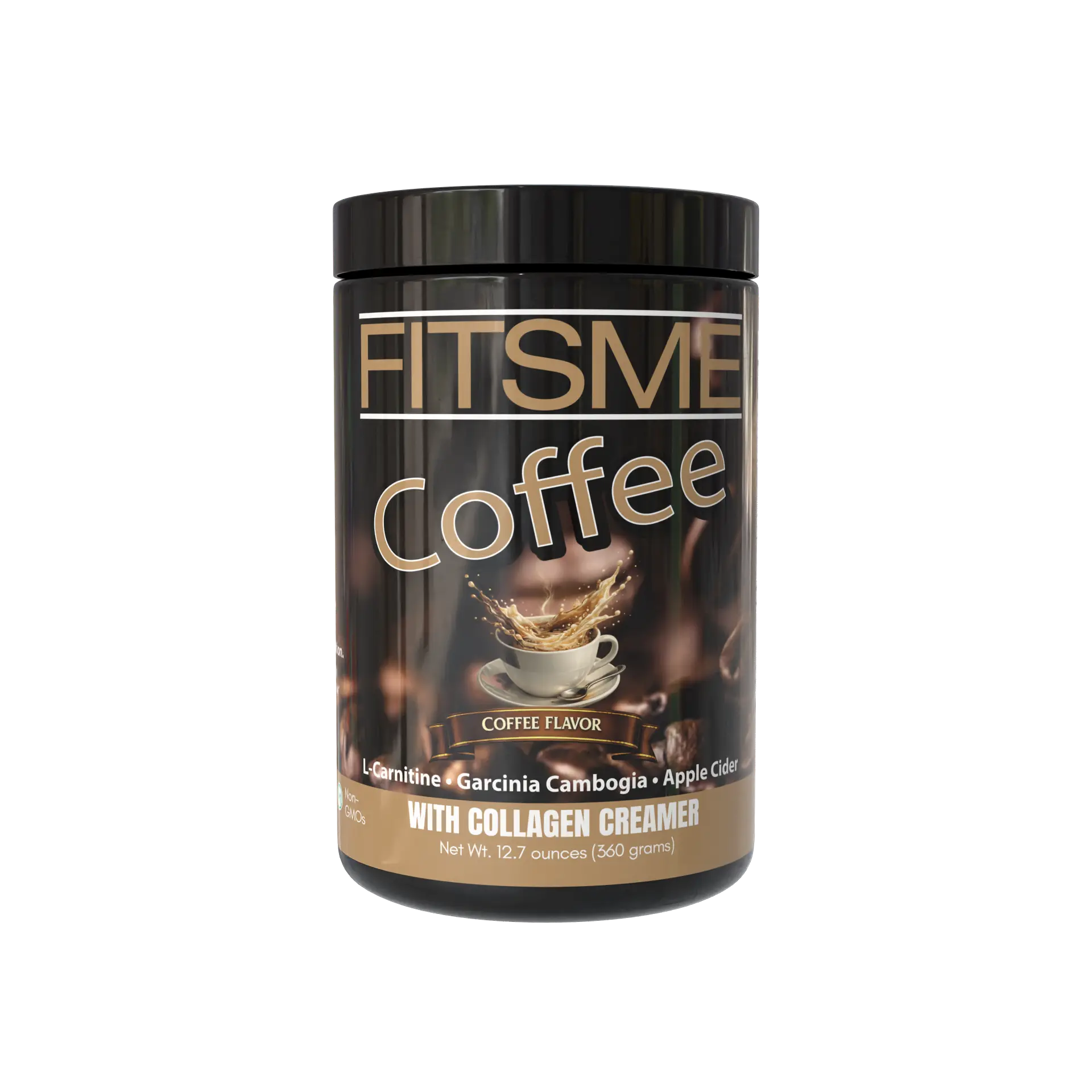 Fitsme Collagen-Infused Instant Coffee Powder - Creamer-Included Flavored Coffee Beverage Mix, Flavor