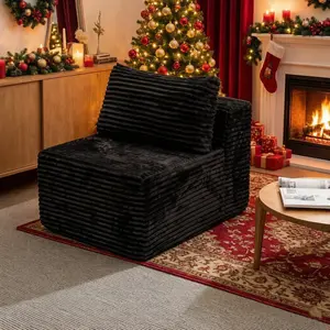【Memorial Day Gift】NMXVXMN 35.4"x27.6"x23.6"Single Sofa for Modular Sectional Sofa, High Density Memory Foam Couch Boneless Couch for Bedroom Living Room