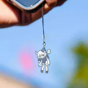 Genshin Impact Fantasy Figurines Wind Boy Cartoon Wanderer Barbatos Tighnari High Beauty Mobile Phone Hanging Rope Pendant Gift
