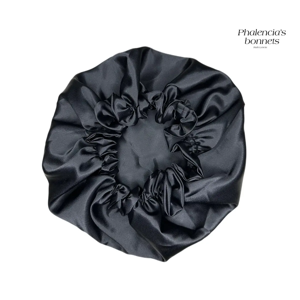 Black adjustable satin bonnet Black adjustable satin bonnet