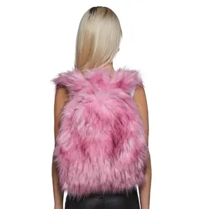 Rosy Roam Faux Fur Backpack - Pink Rosy Roam Faux Fur Backpack - Pink