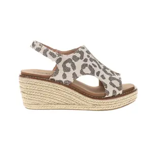 Corkys Womens K Bye Leopard Print Espadrille  Casual Sandals Casual Mid Heel 2-3" - Beige