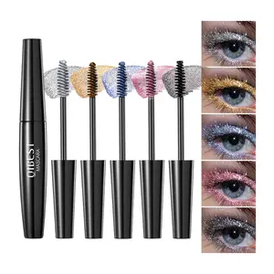 5 Color Glitter Mascara, Shimmering Diamond Effect, Silver Gold Blue, Waterproof Smudge-Proof, Long-Lasting Lashes