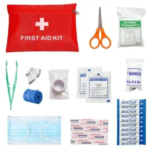 12pcs Waterproof First Aid Kit, Emergency Medical Kit, Outdoor Travel First Aid Equipment, Family Travel Handbag, Earthquake Fire-Fighting, Bandage