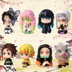 Anime Figures Set -8-PC Cute Anime Collectibles, Desktop Display Model for Gamers & Anime Fans Assembled Toy Christmas Gifts