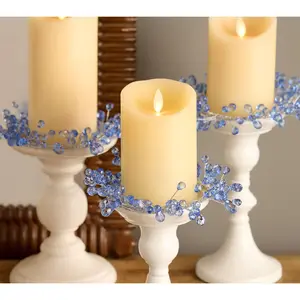 Set of 3 Faceted Drop Candle Rings by Valerie