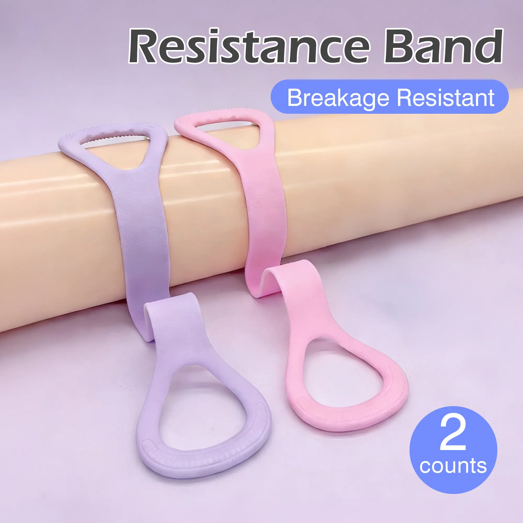 8-Shaped Resistance Band Set (2 Counts) with Handle, Unisex Exercise Fitness Equipment, Compact Home Workout Equipment for Indoor & Outdoor Use
