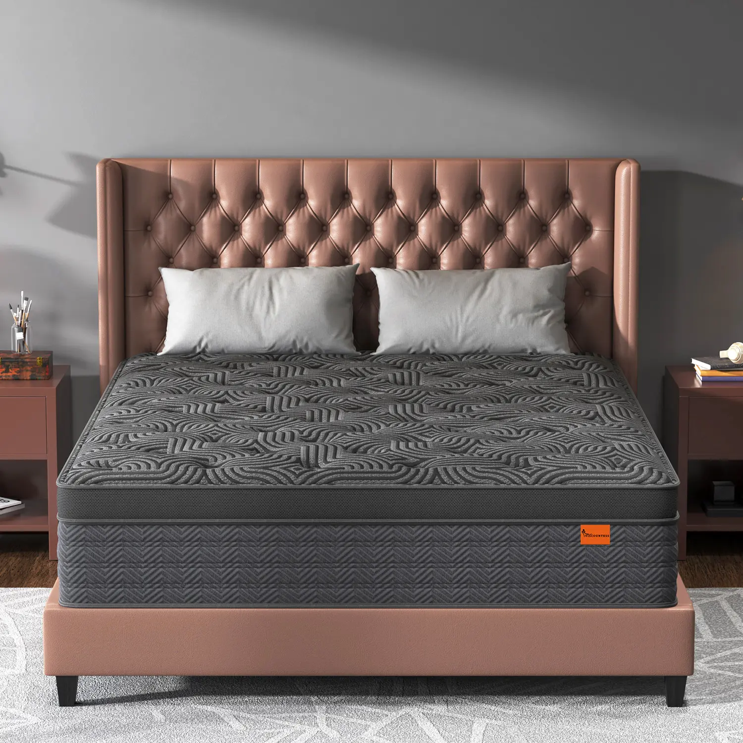 9 Inch Gel Memory Foam  Hybrid Pocket Spring Twin Full Queen King Bed  In A Box, Euro Top Medium Firm For Back & Lumbar Support, Individual Pocket Spring Bed For Motion Isolation & Fiberglass Free mattress  clearance