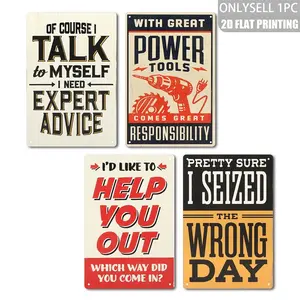 Vintage Aluminum Sign, Humorous Retro Design, Friendly Info Decorative Poster, 8x12 Inches, 2D Flat Aluminum Plaque, Universal Setting