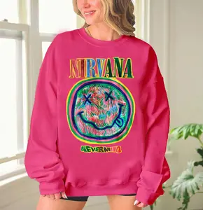 Nirvana Nevermind Sweatshirt, Nirvana Smile Face Shirt, 90s Vintage Aesthetic