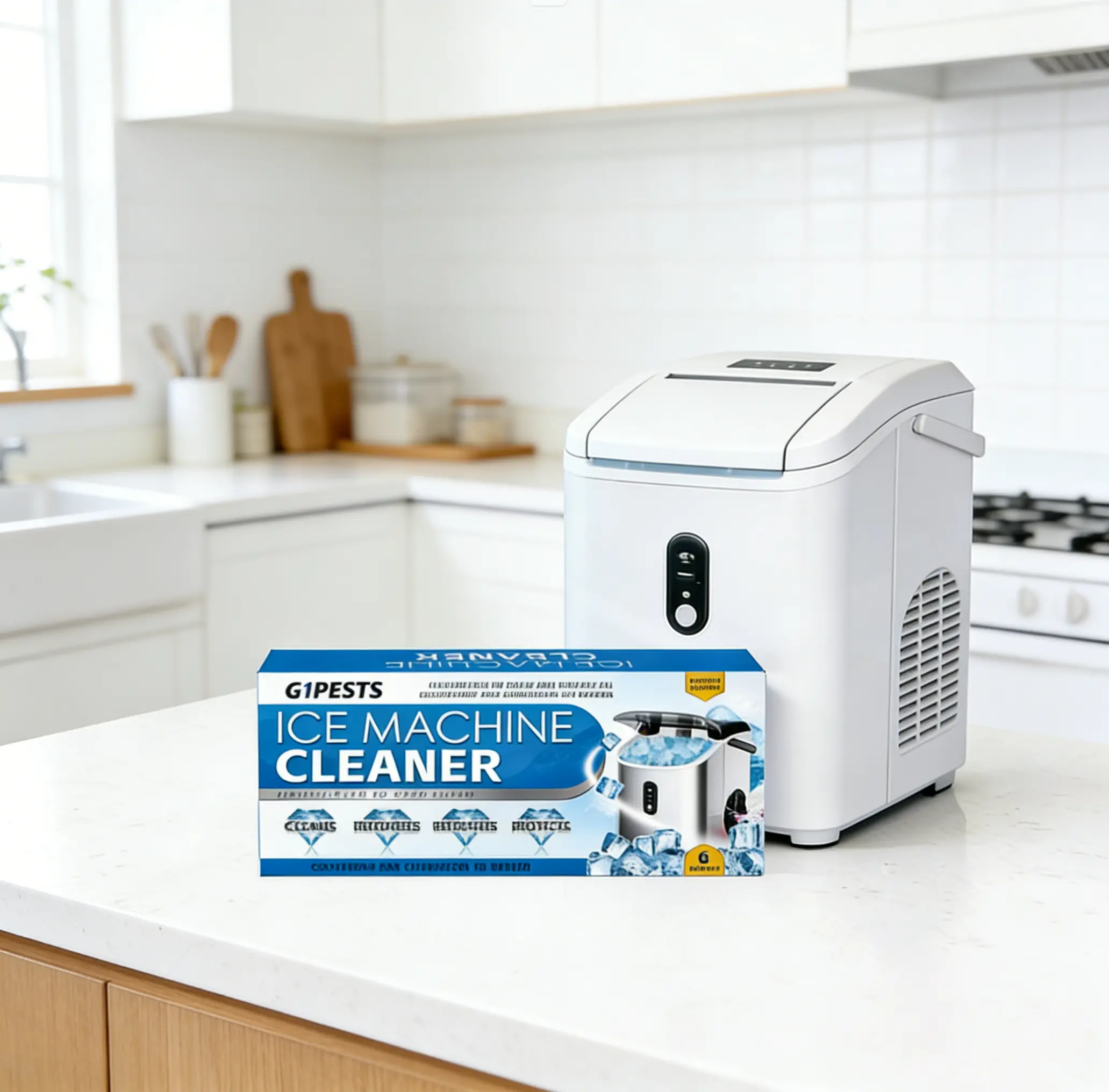 Universal lce Machine Cleaner Tablets 6-Pack, Nickel-Safe Descaling Solution for All lce Makers, PowerfulScale Remover for Countertop lce Maker & Nugget lce Maker, Universal lce Machine Cleaner to ExtendMachine Life & Keep lce Fresh & Clean dirt removal