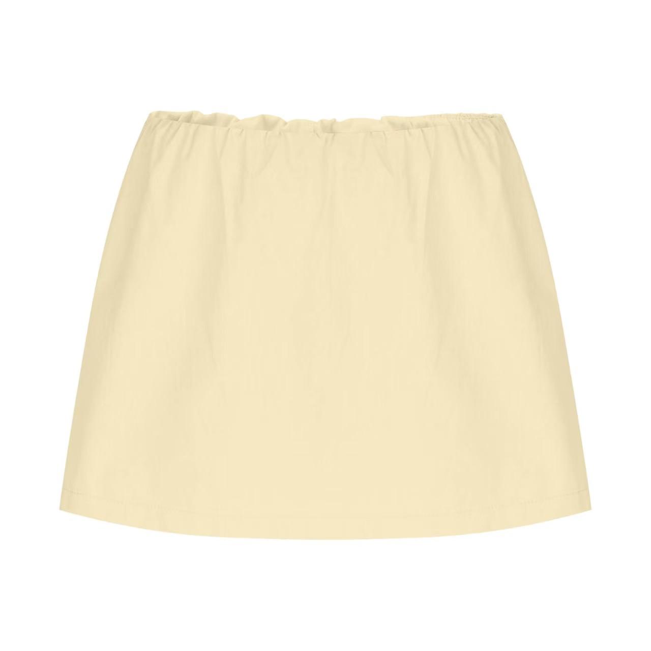 Womens Cotton Linen Skorts Casual Cute A-Line Mini Skirts with Ruffle Inner Waistband Athletic Shorts Activewear