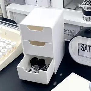 3 Layer Mini Plastic Desktop Organizer Drawer, Multi-Functional Storage for Office Supplies, Jewelry, Cosmetics, Space-Saving Home Organizer, Plastic Storage Boxes