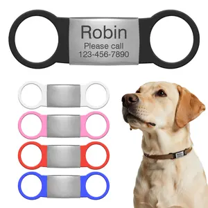 LIVEKEY Personalized Dog Tag for Pets - Waterproof Engraved Dog Name Tag - Slide On Cat ID Tags - Customizable with Pet Name and Contact Information Collars Leash