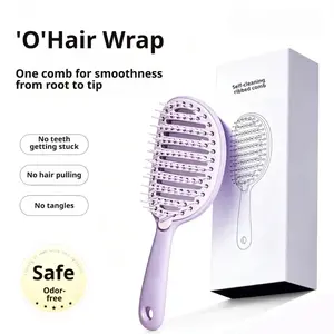 2026 Must-Have Anti-Tangle Scalp Massage Brush with Extended Thick Bristles, Self-Cleaning, Wet-Dry Use, Suitable for All Ages (Party Bag Gift, Home Supply),Funny,Christmas,silicone Detangling Hairbrush Comb Type