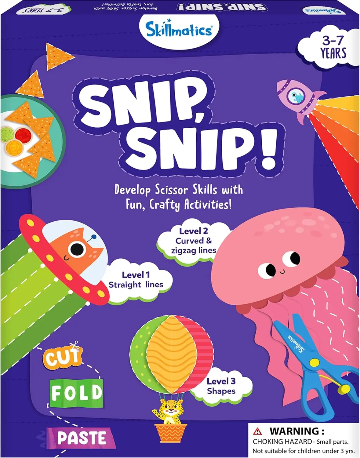 Scissor Skills Activity Book Snip Snip Art & Craft Kit for Kids 2 Child-Safe Scissors 25 Fun Activities TikTok Viral Sensation Gifts for Girls & Boys Ages 3 to 7