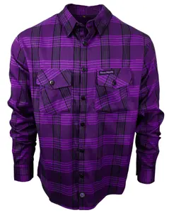 The "Raven 2.0" Purple Flannel (Hidden Snap Collars)
