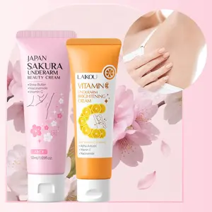 LAIKOU Japan Sakura Vitamin C Underarm Cream, Brightening, Moisturizing, Hydrating, Improving Dull & Dark Underarm Skin, Daily Body Care for Smooth & Radiant Armpits, Moisturizing Repair