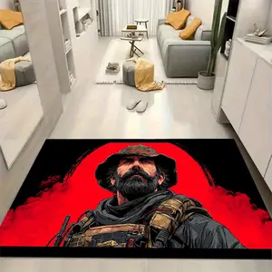 Call of Duty Steadfast Soldier Pattern Area Rug, Modern Area Rug, Office Chair Cushion, Game Chair Cushion, Suitable for Offices, Game Rooms, Entrance Halls, Living Rooms, Bedrooms, Hallways