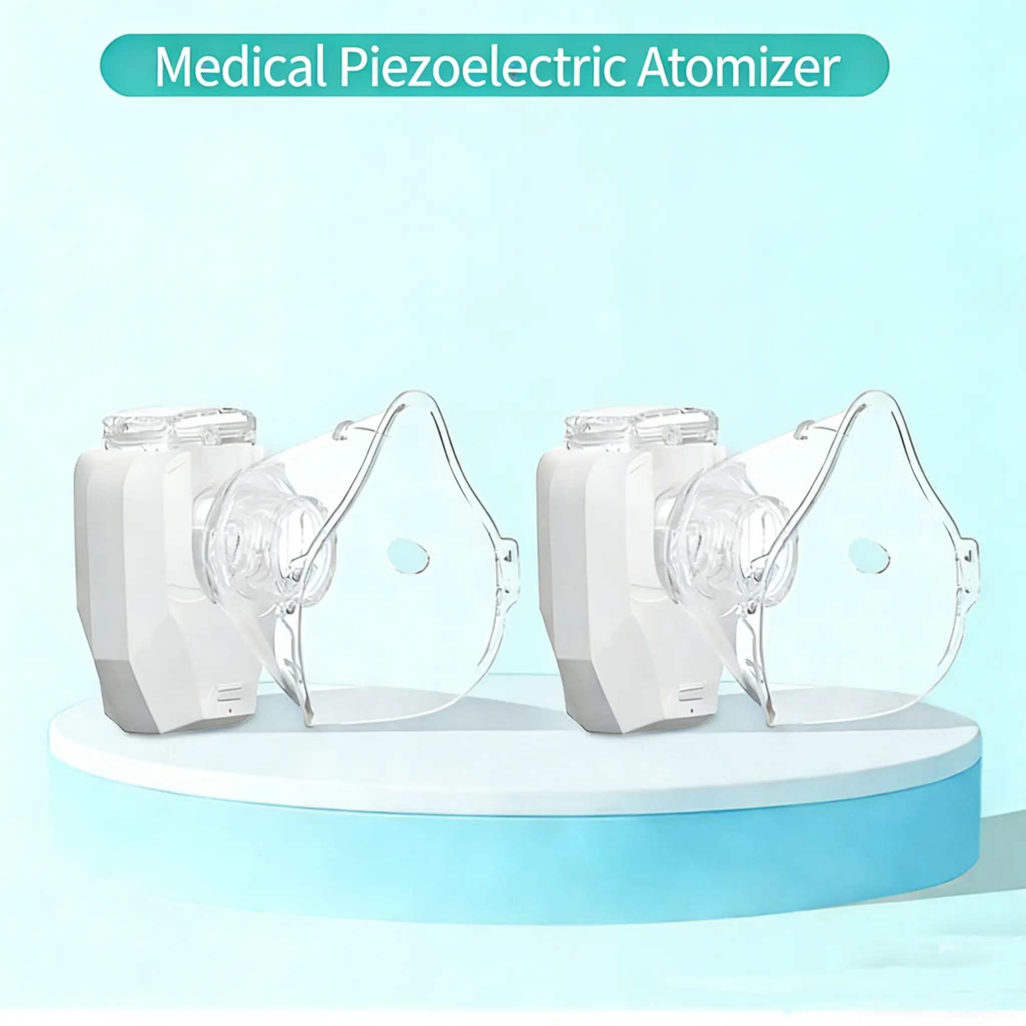 2PCS Portable Nebulizer  with 400mA LithiumBattery for Adults & Kids ,  Home Nebulizer, Rechargeable Mesh Nebulizer, Includes Face Mask and Mouthpiece, Features a Compact and Self-Cleaning Design, Suitable for Home Use, Travel, Respiratory Assistance