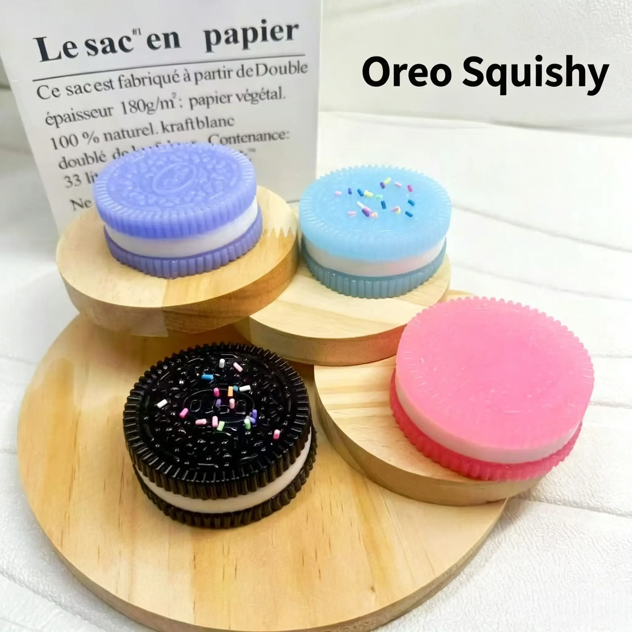 Super Sticky Cookie Squishies Taba taba Squishy Desktop Reliever Gadgets Stress Relief Toys Squezze  stress-relieving toys Unique Gift for Kids and Adults taba squishy deck