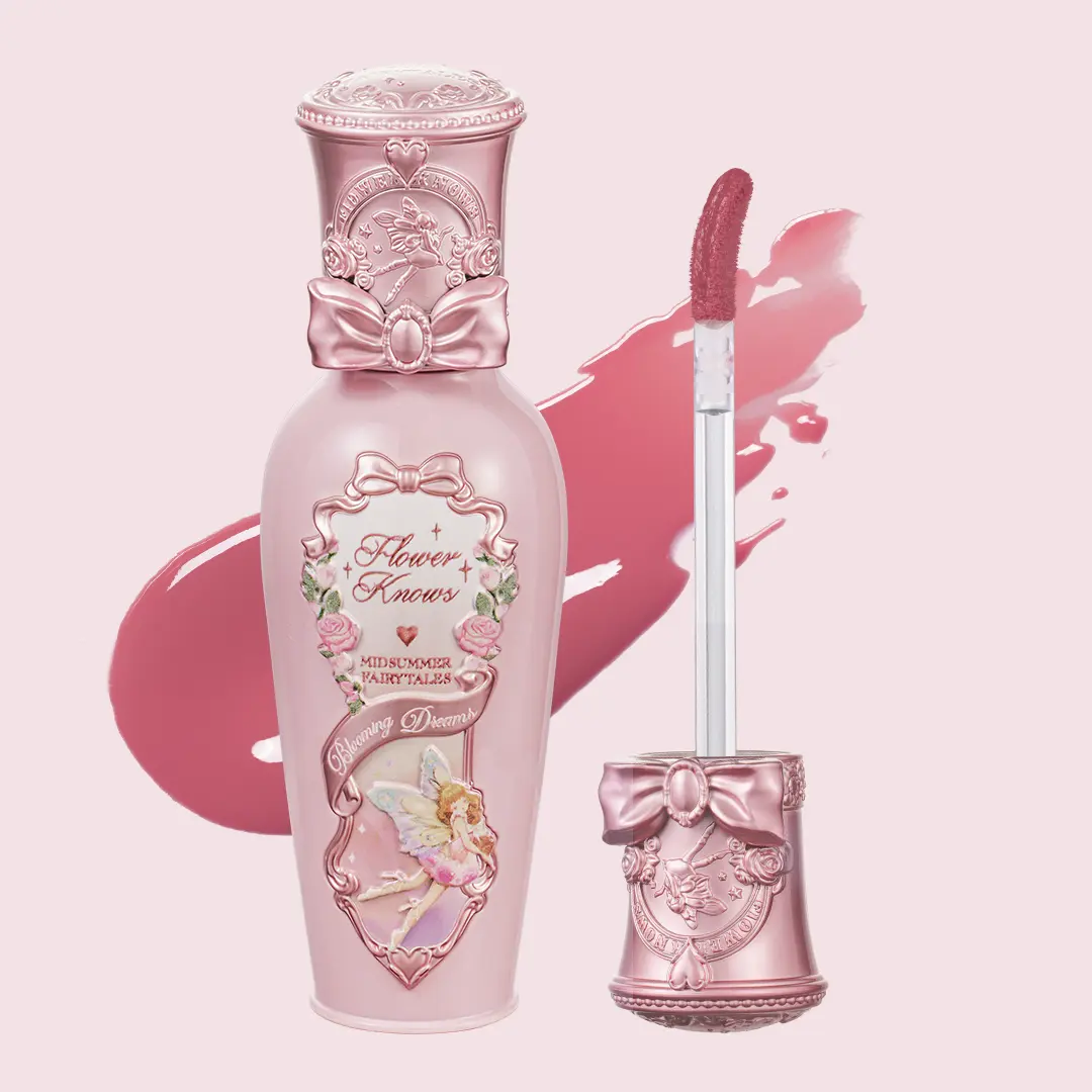 Flower Knows Midsummer Fairytales Coating Lip Lacquer, Hydrating Glossy Finish, Long-Lasting Lip Care with Romantic Fairy Design, #Summervibes, Lipgloss, Makeup