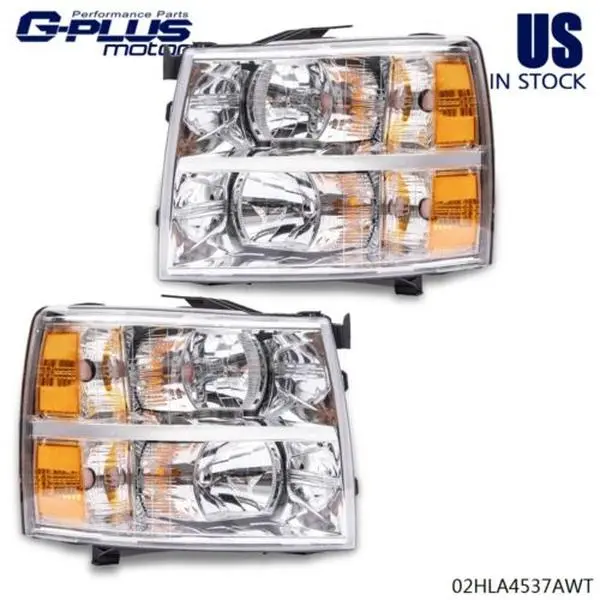 G-PLUS Headlights for 2007-2014 Chevy Silverado 1500 2500HD 3500HD Headlights LH+RH Side