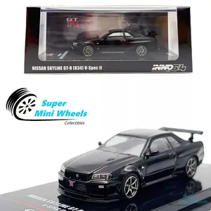 INNO64 1:64 Nissan GT-R R34 V-SPEC II Black - Diecast Model
