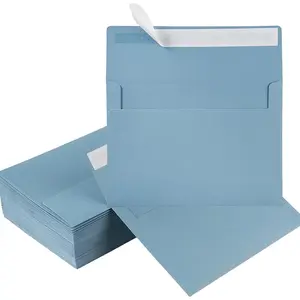 50 Pack 5 x 7 Colored Self Seal Envelopes for Wedding Party Invitations Greeting Cards Announcements Photos Dusty-Blue 5.24 x 7.21 Inches