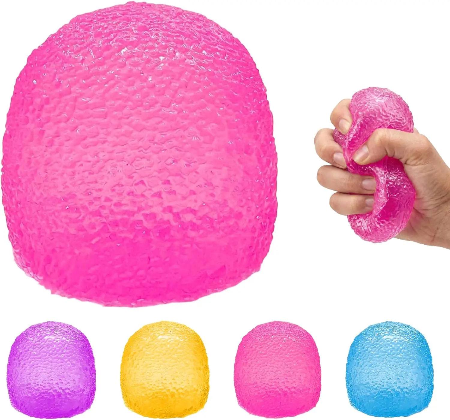 1PC Small Size Soft Rubber Taba Gumdrop Decompression Squeeze Ball - Soft Squeeze Squishies Stress Relief Aid, Sensory Fidget for Kids, Classroom Prize Party Bag Gift (Random Color)