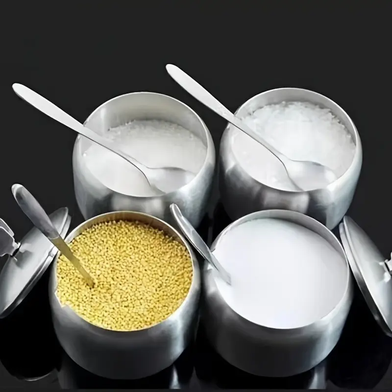 1pc Seasoning Pot, Kitchen Spice Jar, Seasoning Containers, Creative Monosodium Glutamate Pot, Salt and Pepper Jar, Pepper Contaniers, Seasoning Storage with Lid, Food Storage Box with Spoon, Kitchen Stuff, Kitchen Decoration