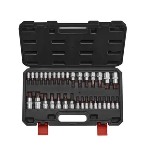 Fathersdaygift VEVOR Torx Bit Socket Set, 34-Piece Solid Star and Tamper Proof T6-T70, S2 Alloy Steel and Cr-V Steel, 1/4 in, 3/8 in, and 1/2 in Drives, with Enhanced Storage Case, Torx Sockets for Hand Usedealsforyoudays