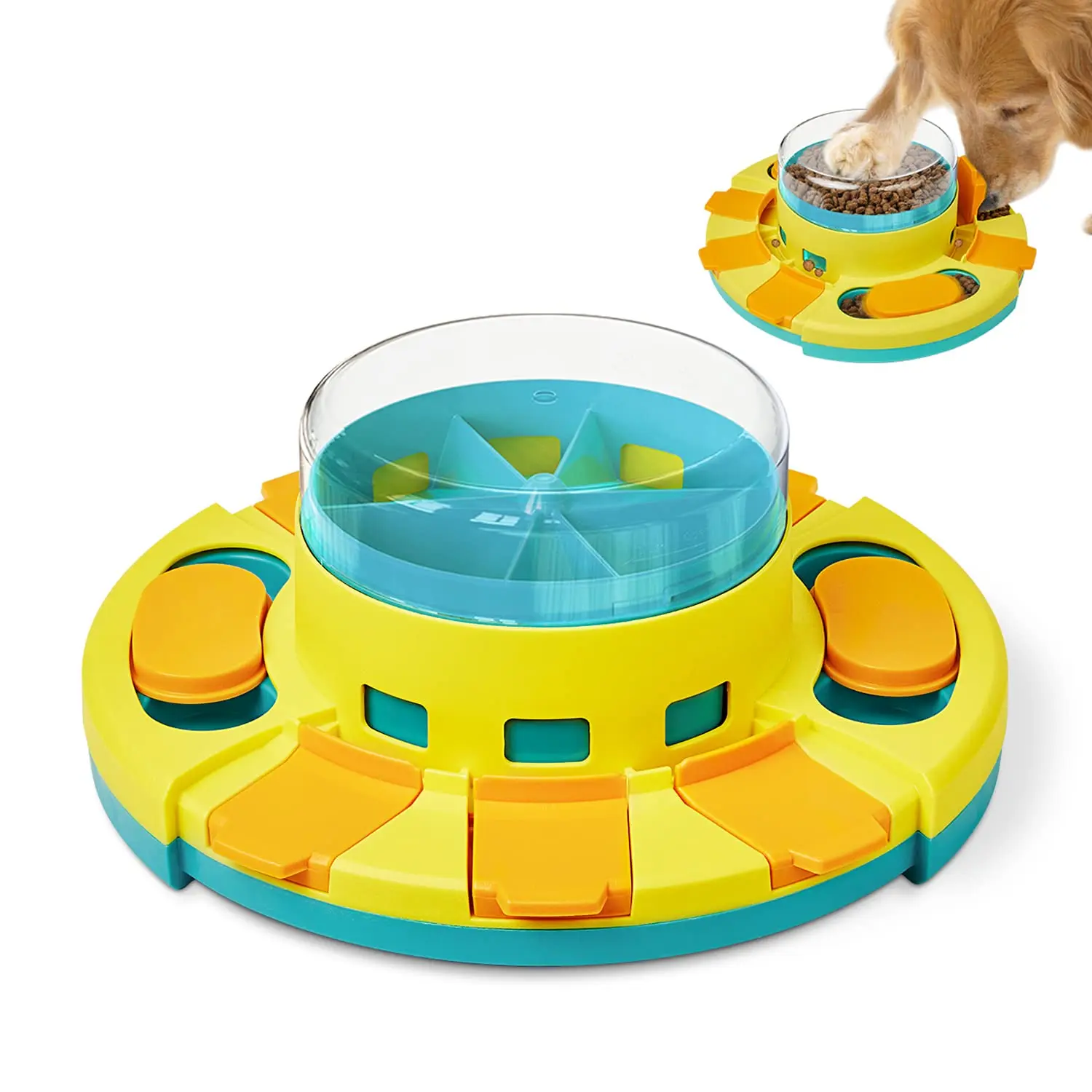Potaroma Dog Puzzle Toy 2 Levels, Slow Feeder, Dog Food Treat Feeding Toys for IQ Training, Dog Puzzle Feeder Entertainment Toys for All Breeds 4.2 Inch Height #SummerVibes #petlovers