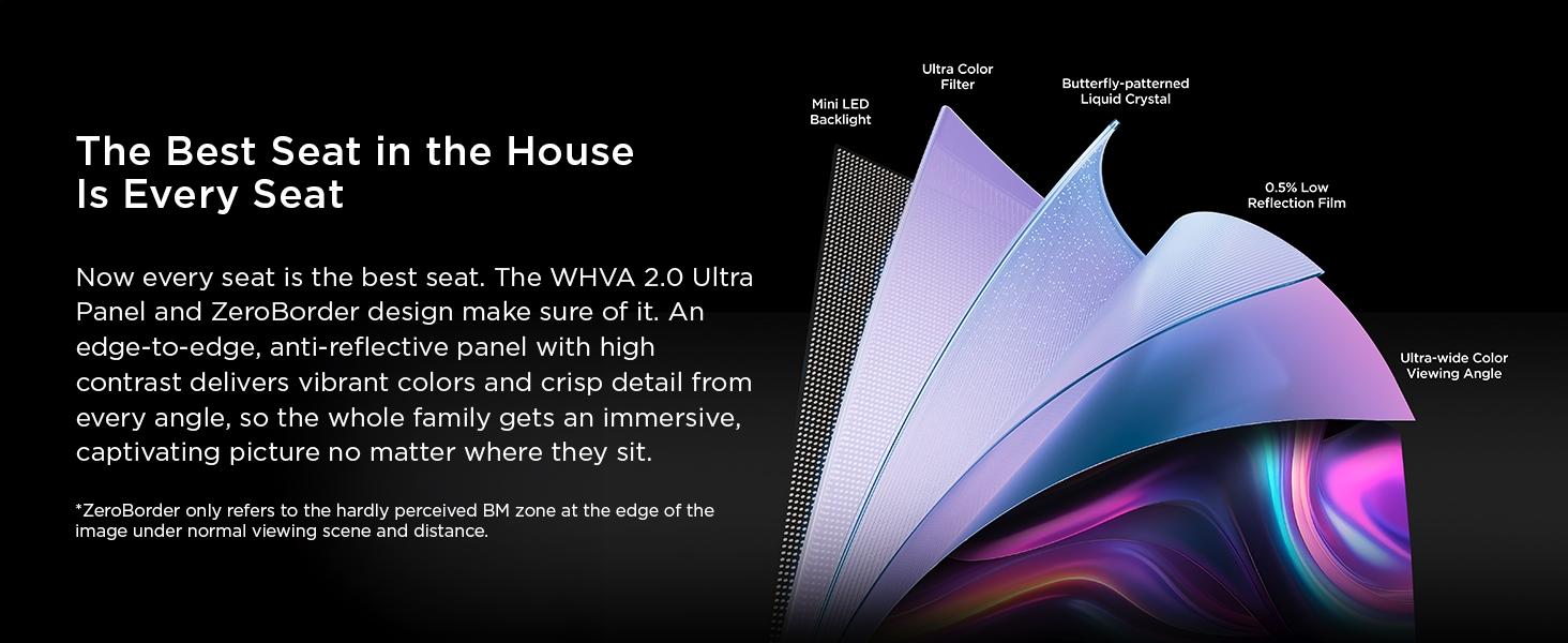 TCL QM8L Series 65‘’-98‘’ | SQD-Mini-LED QLED Smart TV | 2026 Model | 144Hz | Ultimate Color Brightness & Contrast | Google AI Bang & Olufsen | Voice Control Gaming Streaming Television tiktokshopbacktoschool