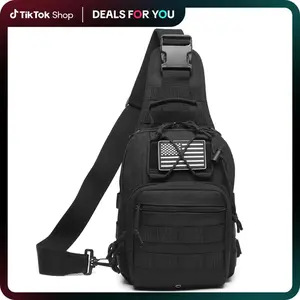 Outdoor Tactical Bag Backpack, Military Sport Bag Pack Cross-body Molle Sling Shoulder Backpack Tactical Bag for Every Day Carry FathersDayGift #SpringStatements friendship hypoallergenic fashion jewelry gift