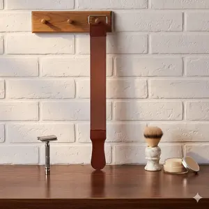 Professional Leather Strop for Straight Razors & Kitchen Knives | Precision Sharpening Tool | Durable Honing Strop | Blade Maintenance & Care | Portable Sharpener for Chefs & Barbers | Keep Blades Razor Sharp