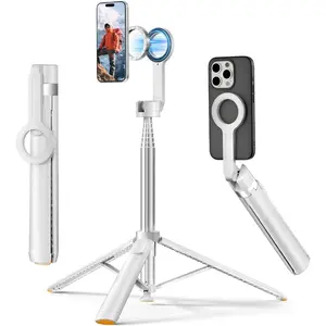 72''  Selfie Stick Tripod for  MagSafe - -Click Open  Stand,   Mount, 360? Rotation, Extendable  with Rechargeable Remote for Travel & Video Recording