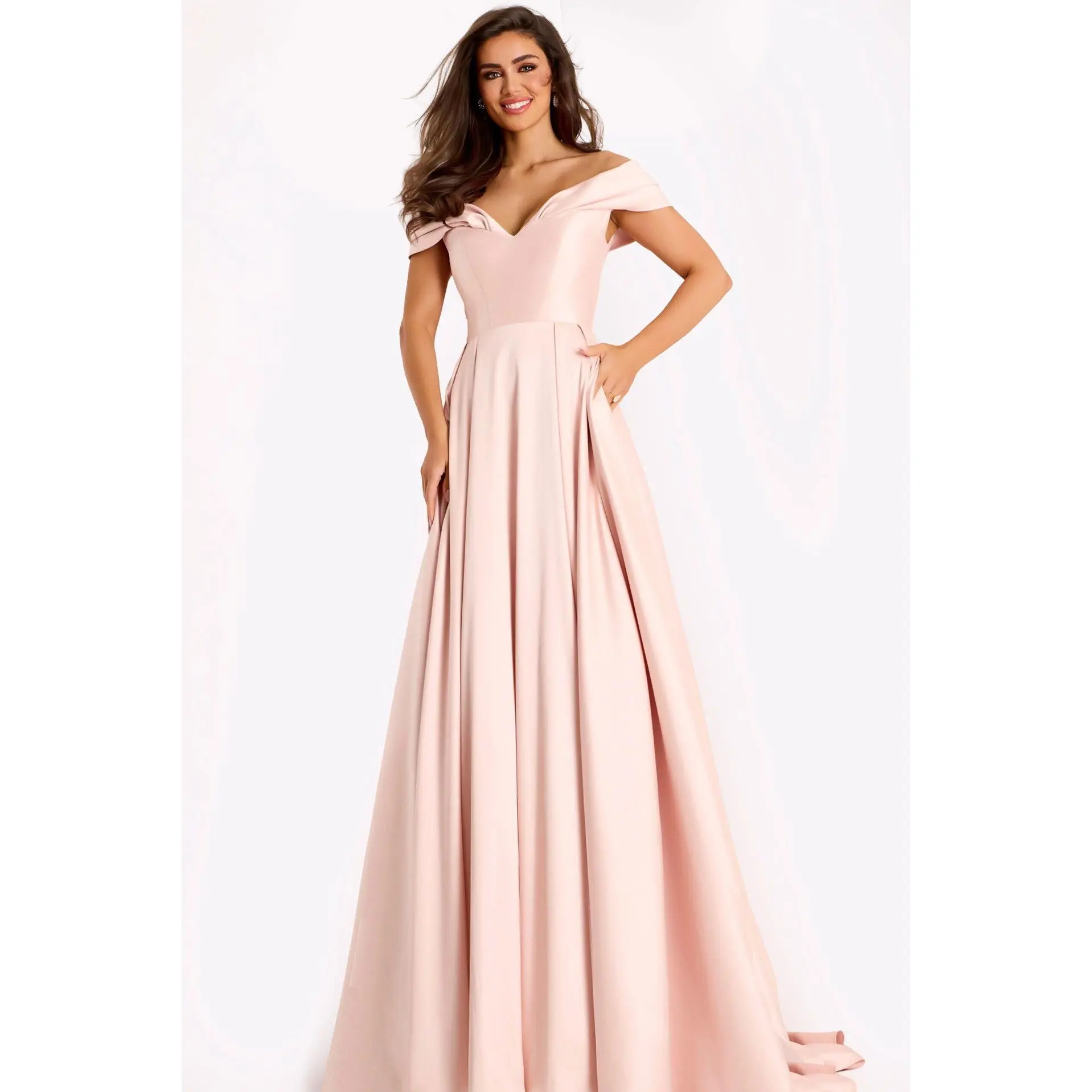 Jovani -43279 Evening Gown With Flowing Skirt