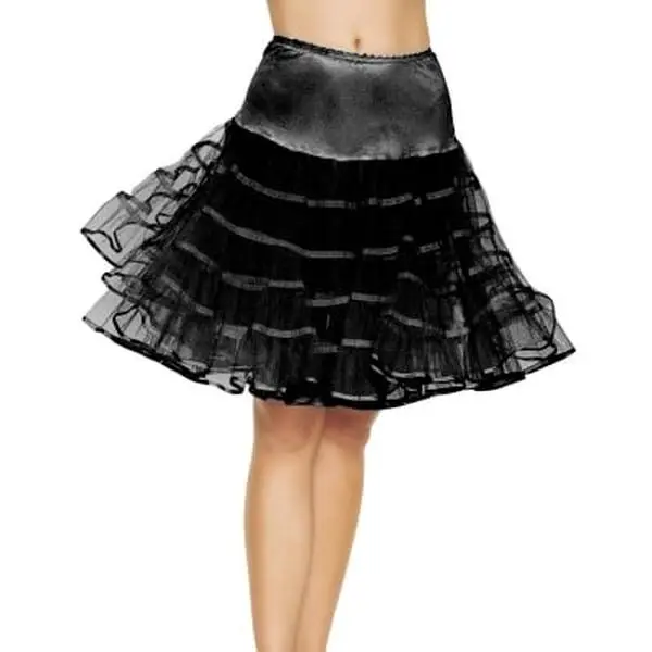 Leg Avenue Petticoat for Women, Minimalist Plain Design with a Basic Fit, 16-Inch Knee Length Costume Accessory, White, Lady, One Size